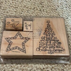 Stampin' Up! Holiday Rubber Stamp Set with Black Designs